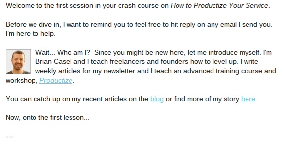 Awesome follow-up blog email